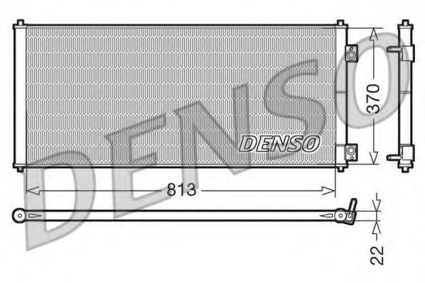 DCN10018 DENSO Condenser, air conditioning