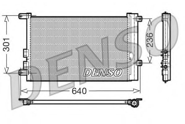 DCN01016 DENSO Condenser, air conditioning