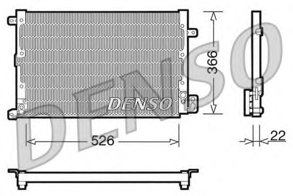 DCN01020 DENSO Condenser, air conditioning
