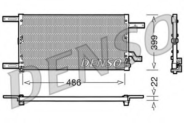 DCN01021 DENSO Condenser, air conditioning
