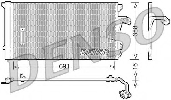 DCN02003 DENSO Condenser, air conditioning