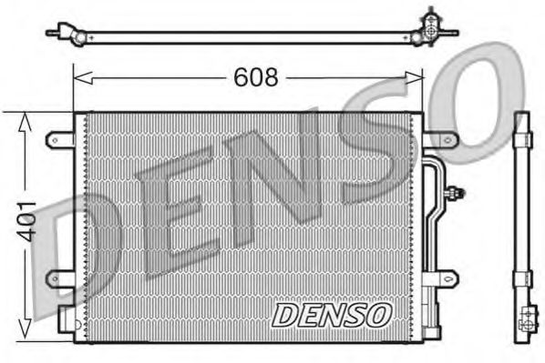 DCN02011 DENSO Condenser, air conditioning