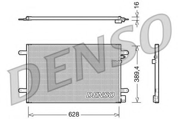 DCN02017 DENSO Condenser, air conditioning