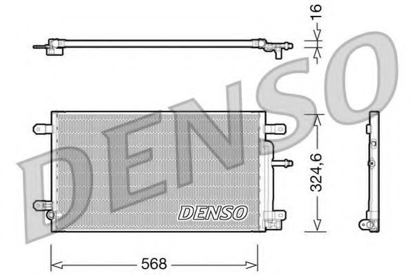 DCN02020 DENSO Air Conditioning Condenser, air conditioning