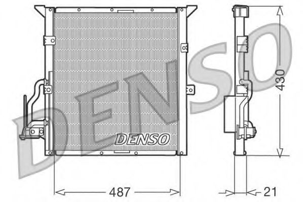 DCN05002 DENSO Condenser, air conditioning