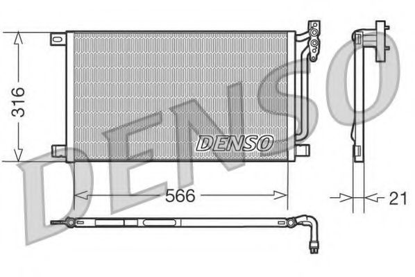 DCN05003 DENSO Condenser, air conditioning