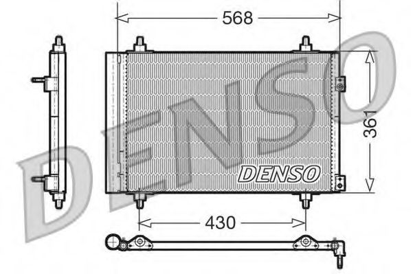 DCN07008 DENSO Condenser, air conditioning