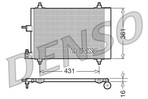 DCN07009 DENSO Condenser, air conditioning