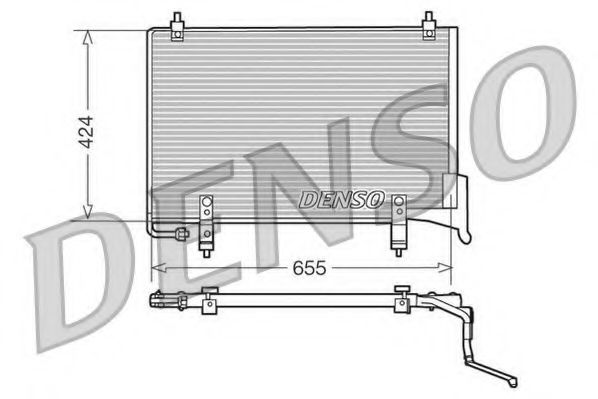 DCN11004 DENSO Condenser, air conditioning