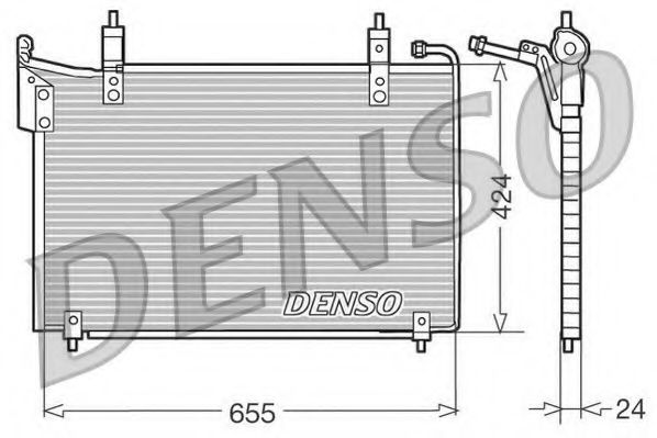 DCN11005 DENSO Condenser, air conditioning