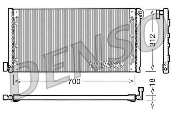 DCN12001 DENSO Air Conditioning Condenser, air conditioning