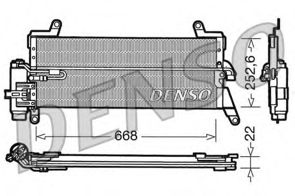 DCN13010 DENSO Condenser, air conditioning