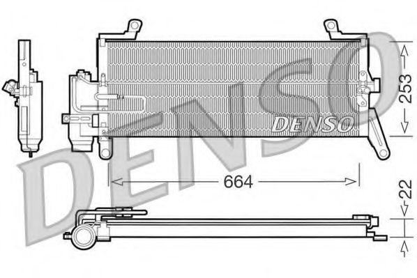 DCN13011 DENSO Condenser, air conditioning