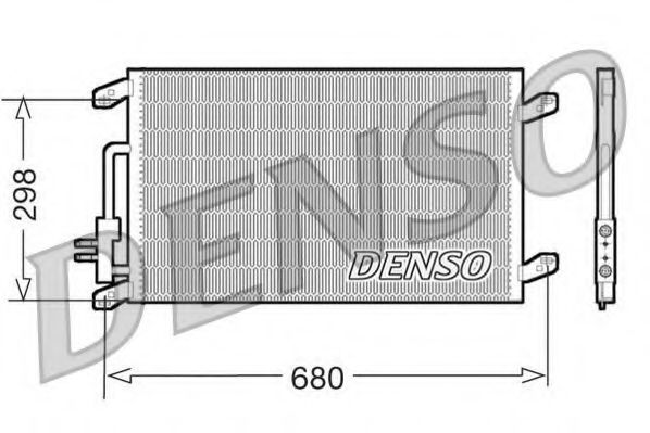 DCN13016 DENSO Condenser, air conditioning