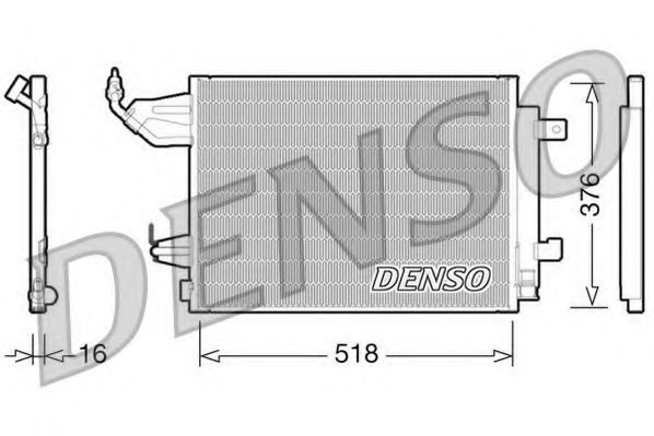 DCN16001 DENSO Condenser, air conditioning