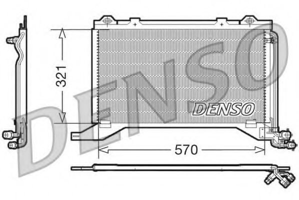 DCN17019 DENSO Condenser, air conditioning