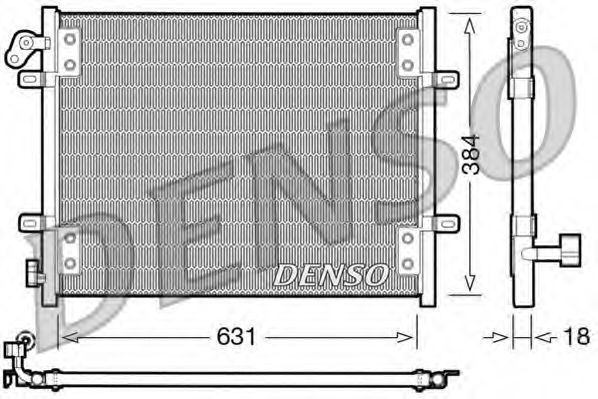 DCN23002 DENSO Air Conditioning Condenser, air conditioning