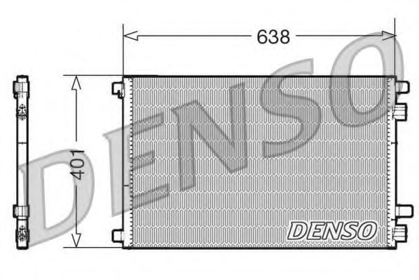 DCN23012 DENSO Condenser, air conditioning