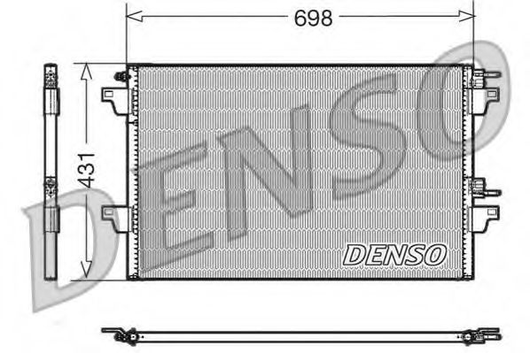 DCN23022 DENSO Condenser, air conditioning