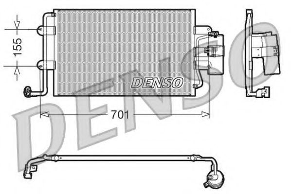 DCN32025 DENSO Condenser, air conditioning