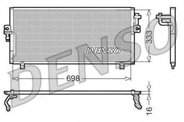 DCN46010 DENSO Condenser, air conditioning