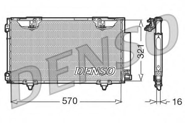 DCN50010 DENSO Condenser, air conditioning
