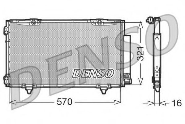 DCN50011 DENSO Condenser, air conditioning