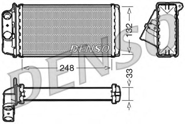 DRR09050 DENSO Heating / Ventilation Heat Exchanger, interior heating