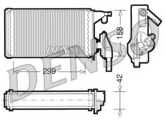 DRR12002 DENSO Heat Exchanger, interior heating