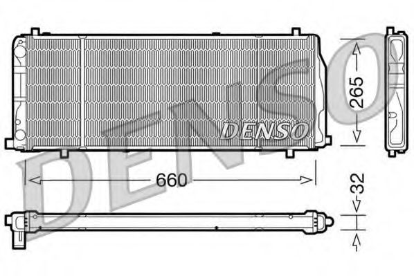 DRM02004 DENSO Cooling System Radiator, engine cooling