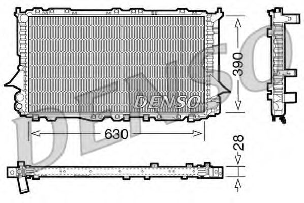 DRM02005 DENSO Cooling System Radiator, engine cooling