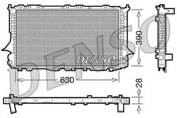 DRM02006 DENSO Cooling System Radiator, engine cooling