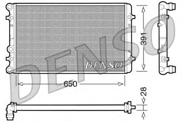DRM02007 DENSO Cooling System Radiator, engine cooling