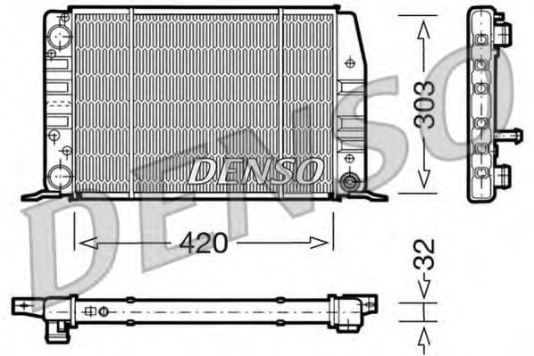 DRM02012 DENSO Cooling System Radiator, engine cooling