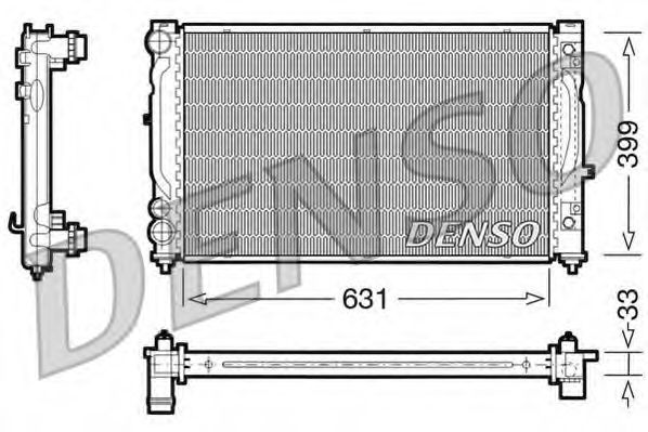 DRM02030 DENSO Cooling System Radiator, engine cooling