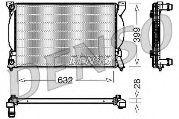 DRM02033 DENSO Cooling System Radiator, engine cooling