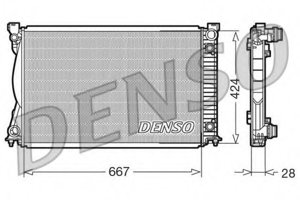 DRM02039 DENSO Охлаждение Радиатор, охлаждение двигателя