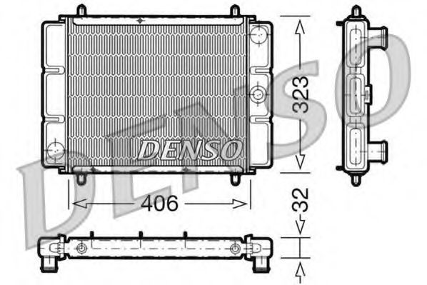 DRM03001 DENSO Cooling System Radiator, engine cooling