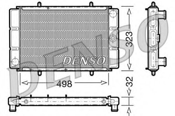 DRM03002 DENSO Cooling System Radiator, engine cooling