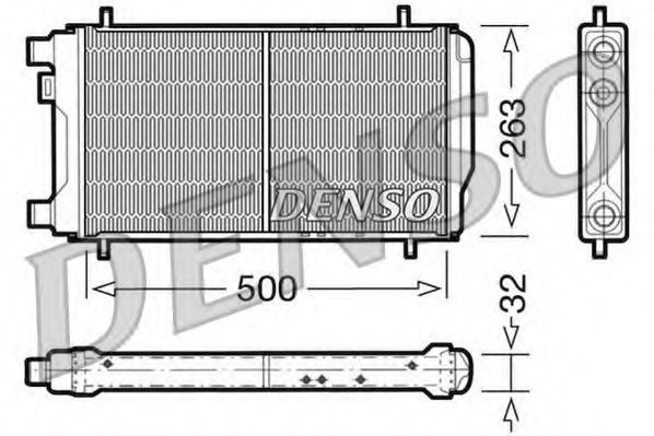 DRM03010 DENSO Cooling System Radiator, engine cooling