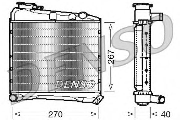 DRM03020 DENSO Cooling System Radiator, engine cooling