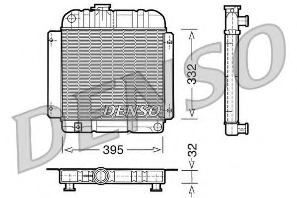 DRM05001 DENSO Cooling System Radiator, engine cooling