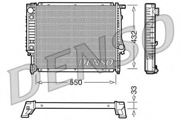 DRM05020 DENSO Cooling System Radiator, engine cooling