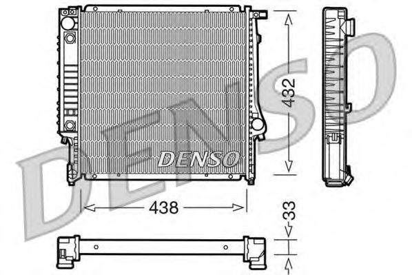 DRM05021 DENSO Cooling System Radiator, engine cooling