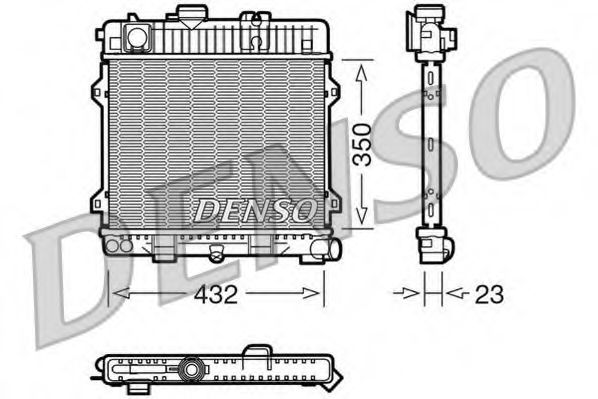 DRM05024 DENSO Cooling System Radiator, engine cooling