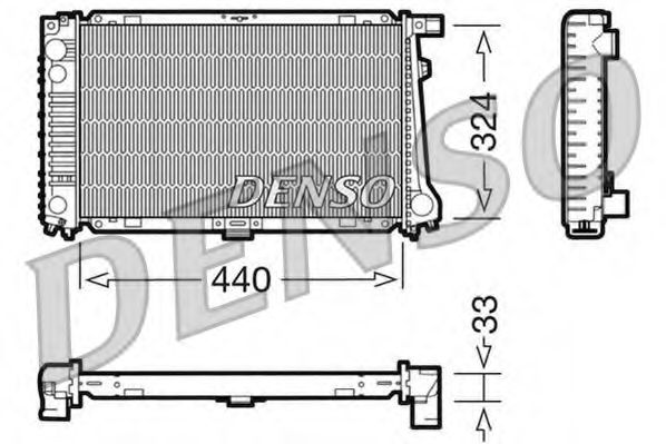 DRM05032 DENSO Cooling System Radiator, engine cooling