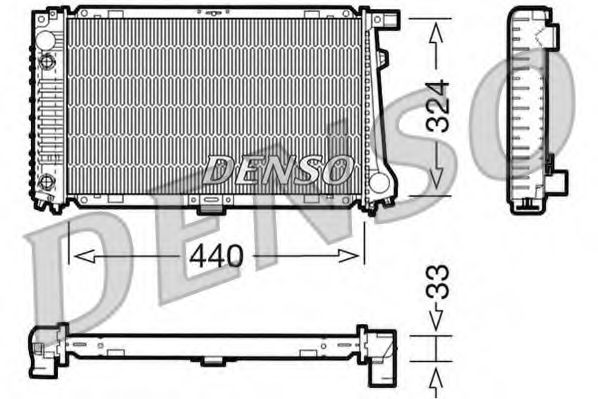 DRM05033 DENSO Cooling System Radiator, engine cooling