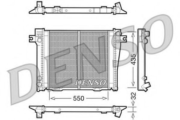 DRM05036 DENSO Cooling System Radiator, engine cooling