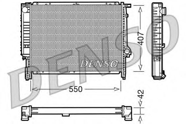 DRM05039 DENSO Cooling System Radiator, engine cooling