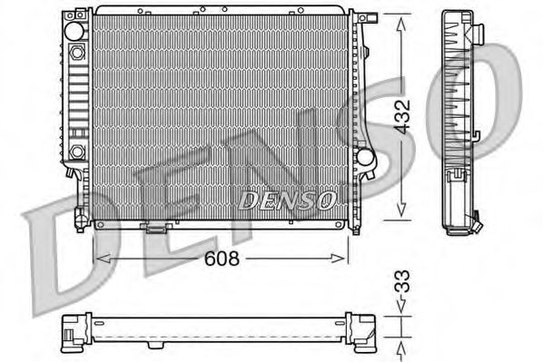 DRM05053 DENSO Cooling System Radiator, engine cooling